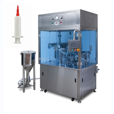 완전 자동 PLC 제어 사전 채워진 주사기 채우고 플러깅 기계 스테인리스 스틸 0. 5- 80ml