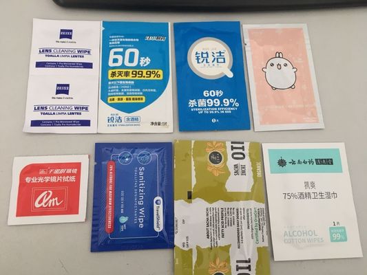 전문 단일 조각 젖은 지워 만드는 기계 네 면 밀폐 조직 포장 장비